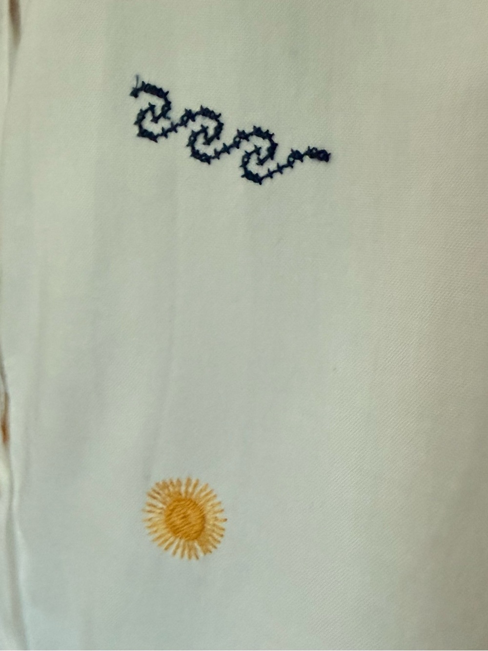 Madewell White Sun Embroidered Central Shirt Size Large - Picture 7 of 10